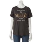 Juniors' Harry Potter Muggles Graphic Tee, Girl's, Size: Large, Black