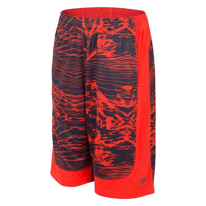 Boys 4-7 New Balance Abstract Print Performance Shorts, Boy's, Size: 6, Brt Orange
