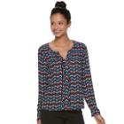 Juniors' Candie's&reg; Ruffle Crepe Shirt, Teens, Size: Small, Purple Oth