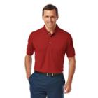 Men's Grand Slam Athletic-fit Airflow Performance Golf Polo, Size: Large, Dark Red