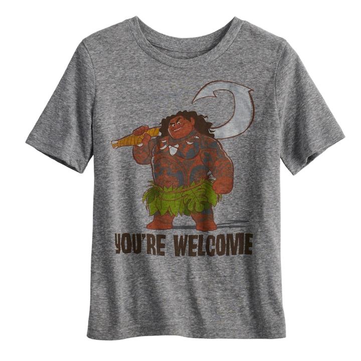 Disney's Moana Boys 4-10 Maui You're Welcome Graphic Tee By Jumping Beans&reg;, Size: 4, Grey