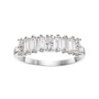 Lc Lauren Conrad Cubic Zirconia Baguette Ring, Women's, Size: 7, Silver