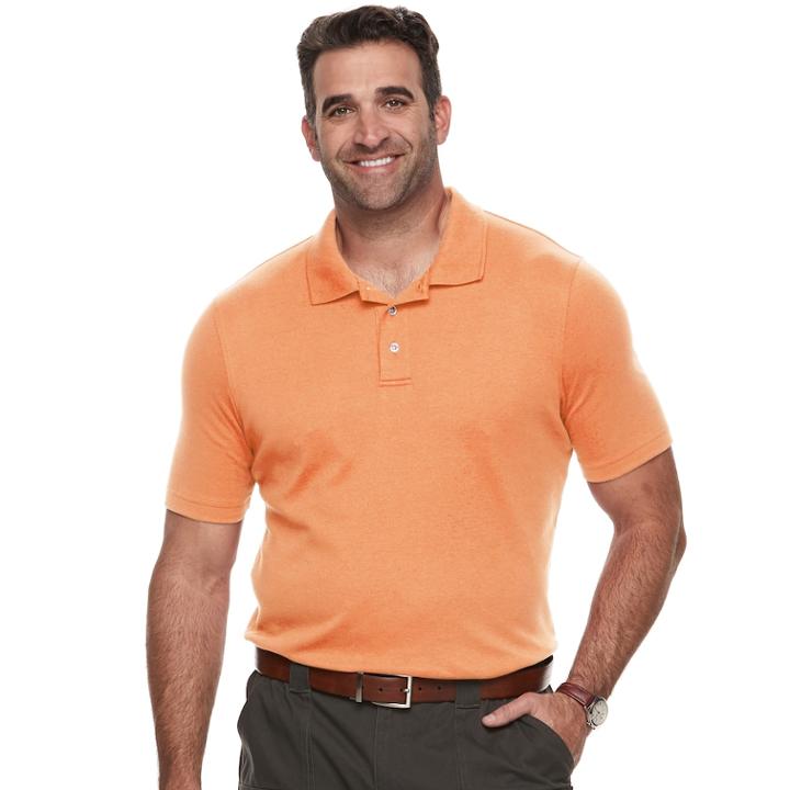 Big & Tall Croft & Barrow&reg; Classic-fit Easy-care Interlock Polo, Men's, Size: 4xl Tall, Brt Orange