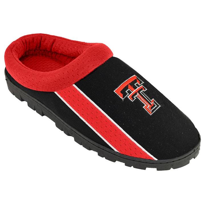 Adult Texas Tech Red Raiders Sport Slippers, Size: Small, Black