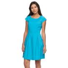 Women's Ronni Nicole Solid Fit & Flare Dress, Size: 12, Turquoise/blue (turq/aqua)