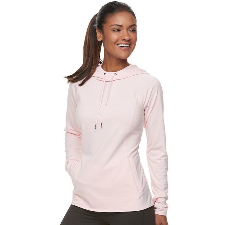 Women's Fila Sport&reg; Raglan Fleece Hoodie, Size: Xs, Lt Orange