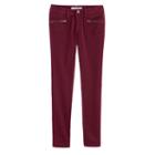 Girls 7-16 & Plus Size Mudd&reg; Zipper Porkchop Pocket Jeggings, Size: 10, Dark Red