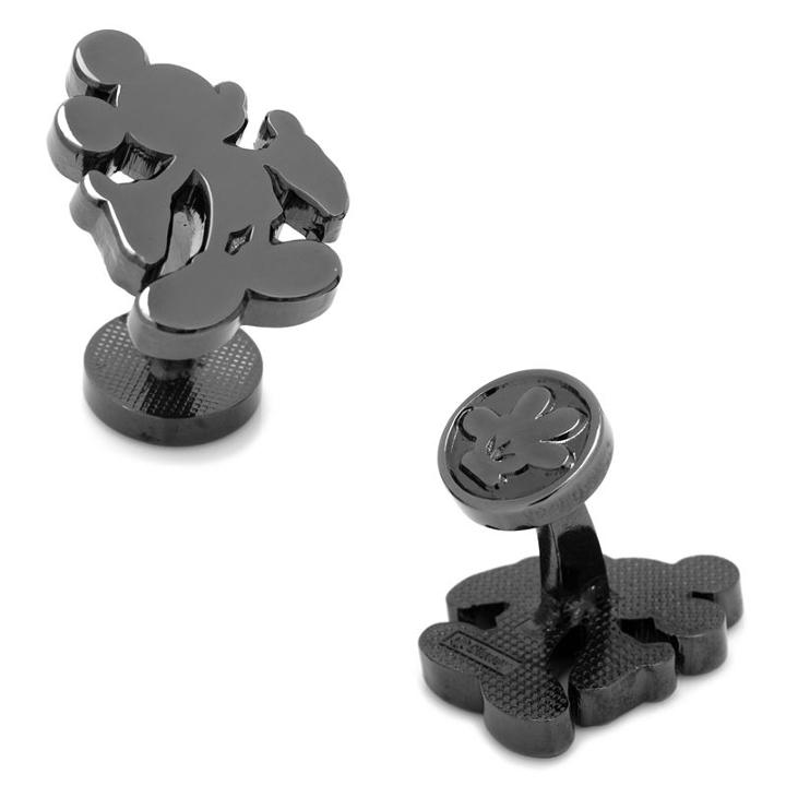 Disney Mickey Mouse Silhouette Black Cuff Links, Men's