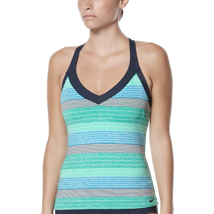Women's Nike Adjustable Tankini Top, Size: Small, Green Oth