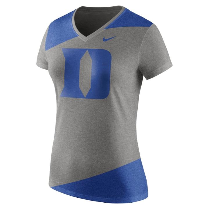 Women's Nike Duke Blue Devils Champ Drive Tee, Size: Small, Dark Grey