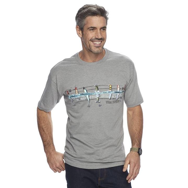 Men's Newport Blue Fishing Tee, Size: Medium, Light Grey