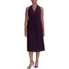 Plus Size Chaps Knot-front Halter Fit & Flare Dress, Women's, Size: 18 W, Purple