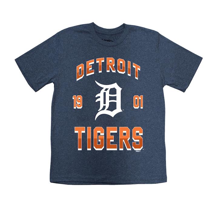 Boys 8-20 Detroit Tigers Stitches Basic Tee, Size: M 10-12, Blue (navy)