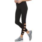 Juniors' Eye Candy Cutout High-waisted Leggings, Teens, Size: Xl, Black