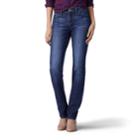 Women's Lee Secretly Shapes Regular Fit Straight-leg Jeans, Size: 8 T/l, Blue