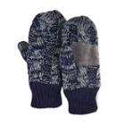 Muk Luks Two-tone Cable-knit Mittens - Men, Blue