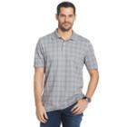 Big & Tall Arrow Window Pane Polo, Men's, Size: Xxl Tall, Med Grey