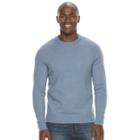 Men's Croft & Barrow&reg; Classic-fit Stretch Crewneck Sweater, Size: Large, Med Blue