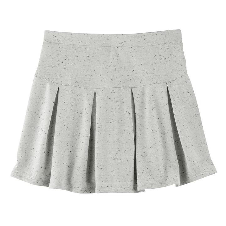 Girls 7-16 So&reg; Pleated Nep Skirt, Size: S/7-8, Med Grey