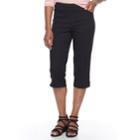 Women's Croft & Barrow&reg; Pull-on Capris, Size: Medium, Black
