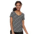 Petite Sonoma Goods For Life&trade; Essential V-neck Tee, Women's, Size: M Petite, Black