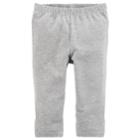 Baby Girl Carter's Bow-back Leggings, Size: 6 Months, Light Grey
