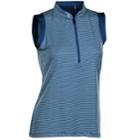 Women's Nancy Lopez Geo Sleeveless Golf Polo, Size: Small, Dark Blue