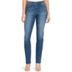 Petite Gloria Vanderbilt Rail Straight-leg Mid-rise Jeans, Women's, Size: 4 Petite, Blue