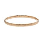 Everlasting Gold 10k Gold Textured Hinged Bangle Bracelet, Women's
