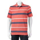 Men's Croft & Barrow&reg; Signature Striped Polo, Size: Medium, Dark Pink