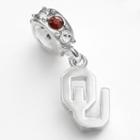 Dayna U Oklahoma Sooners Sterling Silver Crystal Logo Charm, Women's, Red