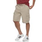 Men's Urban Pipeline&reg; Belted Twill Cargo Shorts, Size: 34, Lt Brown