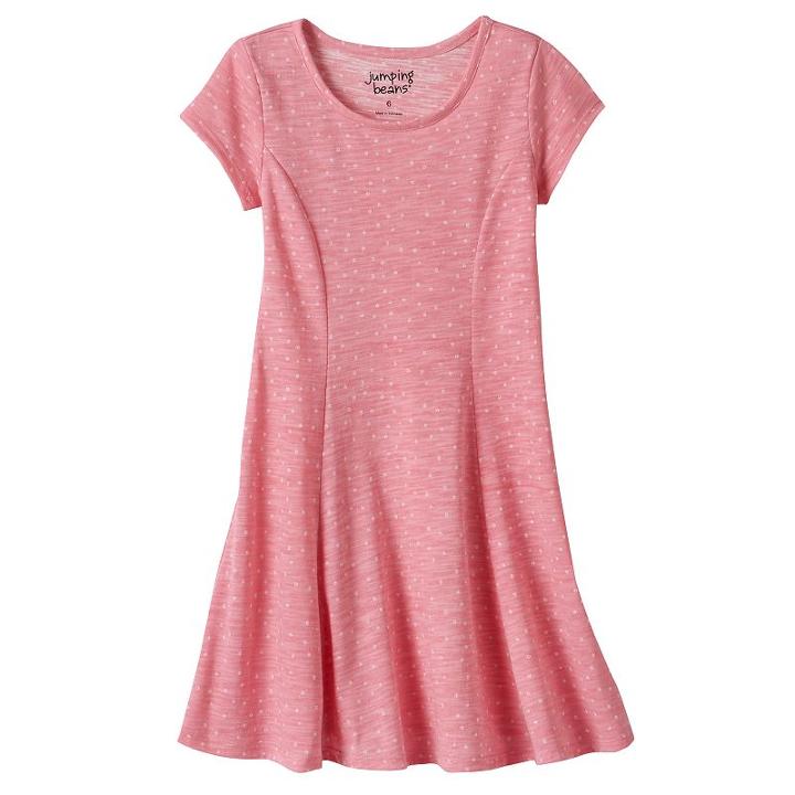 Girls 4-10 Jumping Beans&reg; Princess Seam Skater Dress, Girl's, Size: 7, Med Pink
