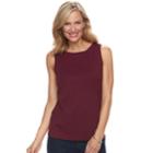 Women's Croft & Barrow&reg; Essential Tank, Size: Xl, Dark Red