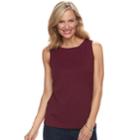 Women's Croft & Barrow&reg; Essential Tank, Size: Xl, Dark Red