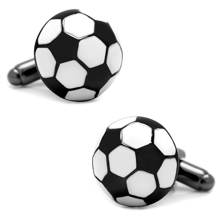 Soccer Ball Cuff Links, Men's, Black