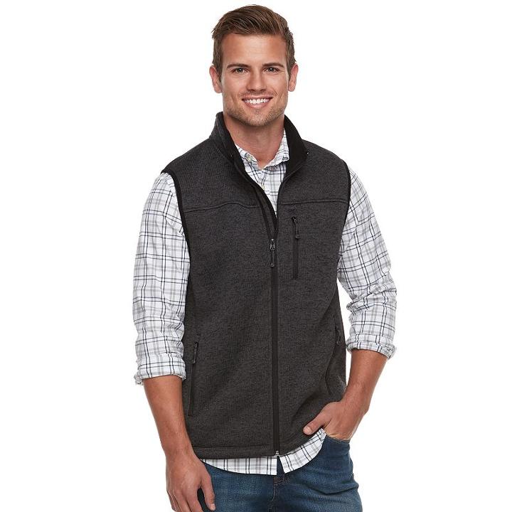 Men's Zeroxposur Fleece Sweater Vest, Size: Medium, Med Blue