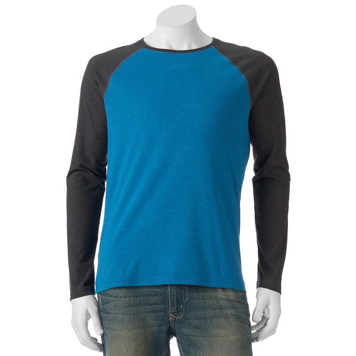 Big & Tall Urban Pipeline&reg; Ultimate Raglan Tee, Men's, Size: Xl Tall, Med Blue