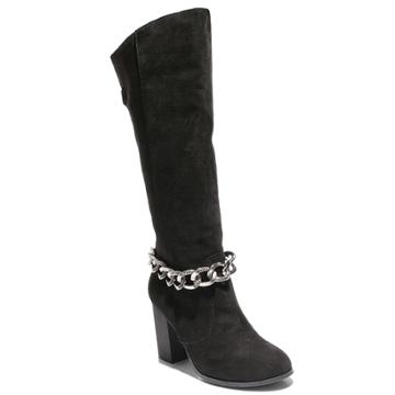Two Lips Too Too Lean Women's Knee High Boots, Size: Medium (8), Black