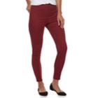 Women's Jennifer Lopez Midrise Skinny Jeggings, Size: 6 T/l, Med Red