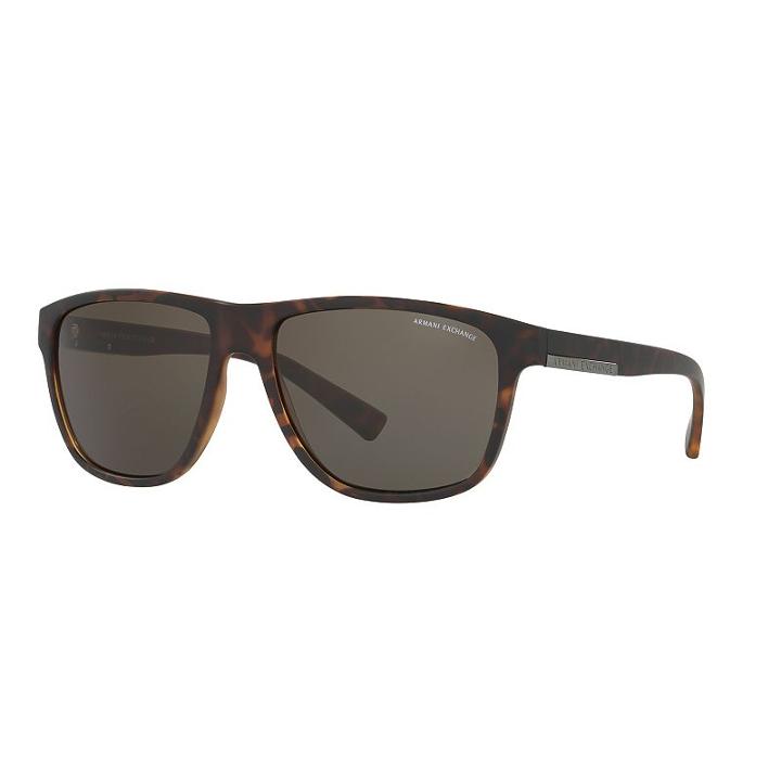 Armani Exchange Ax4052s 58mm Rectangle Sunglasses, Women's, Med Brown