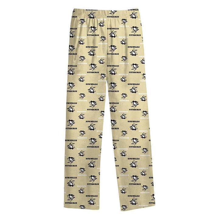 Boys 8-20 Pittsburgh Penguins Allover Logo Lounge Pants, Boy's, Size: S(8), Gold