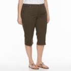 Plus Size Gloria Vanderbilt Lena Capris, Women's, Size: 18 W, Dark Green