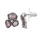 Simply Vera Vera Wang Purple Simulated Crystal Cluster Stud Earrings, Women's, Black