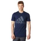 Big & Tall Adidas Mesh Logo Tee, Men's, Size: 3xb, Blue (navy)