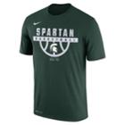 Men's Nike Michigan State Spartans Dri-fit Basketball Tee, Size: Medium, Green
