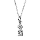 Logoart Sterling Silver Alpha Chi Omega Sorority Pendant Necklace, Women's, Size: 18, Grey