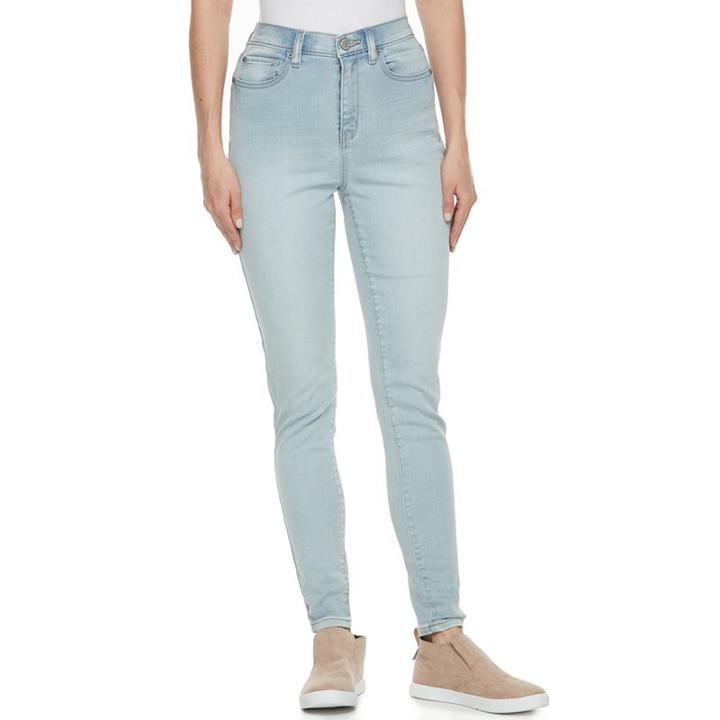 Juniors' Mudd&reg; Flx Stretch Super High-waist Jeggings, Teens, Size: 17, Light Blue