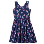 Girls 4-10 Jumping Beans&reg; Cross Back Cutout Patterned Dress, Girl's, Size: 4, Blue
