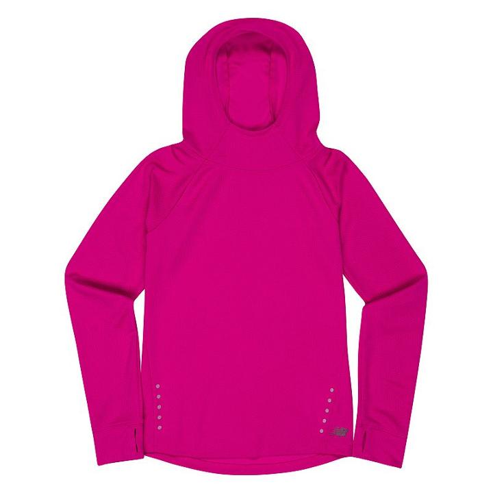 Girls 4-6x New Balance Performance Lightweight Hoodie, Girl's, Size: 5, Med Pink